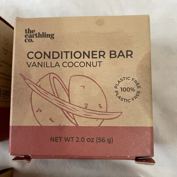 Lot of 4 The Earthling Co. 2 Shampoo Bar & 2 Conditioner Bar Vanilla Coconut 325 - Picture 3 of 16